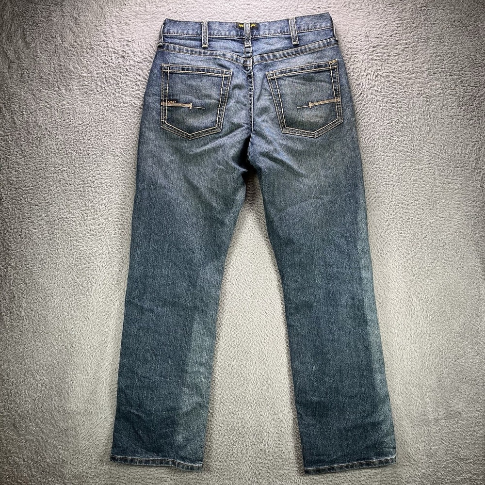 Ariat Jeans Mens 32x34 Blue Rebar M5 Straight Leg Workwear Stretch Denim - Picture 2 of 16